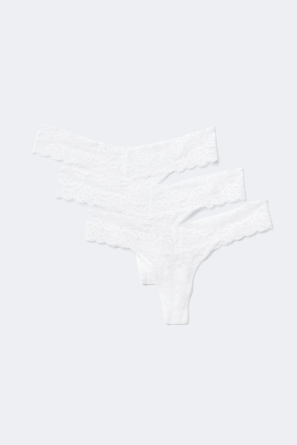 3-pack lace thong