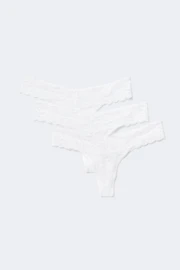 3-pack lace thong