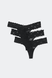 3-pack lace thong