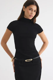 Cap sleeve knitted top