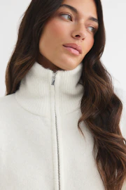 Knitted zip cardigan