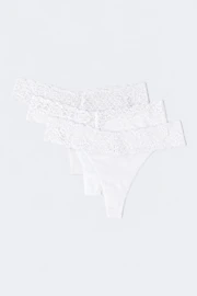 3-pack soft cotton thong