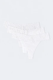 3-pack soft cotton thong