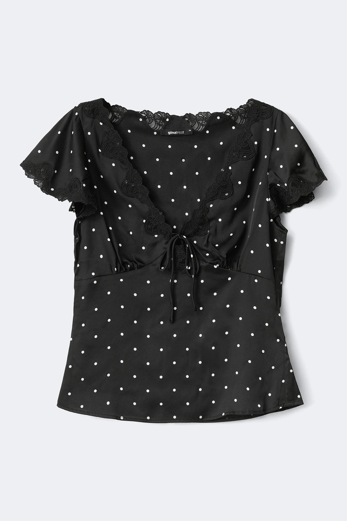Gina Tricot Satin lace top toppar & linnen dam – bild 4
