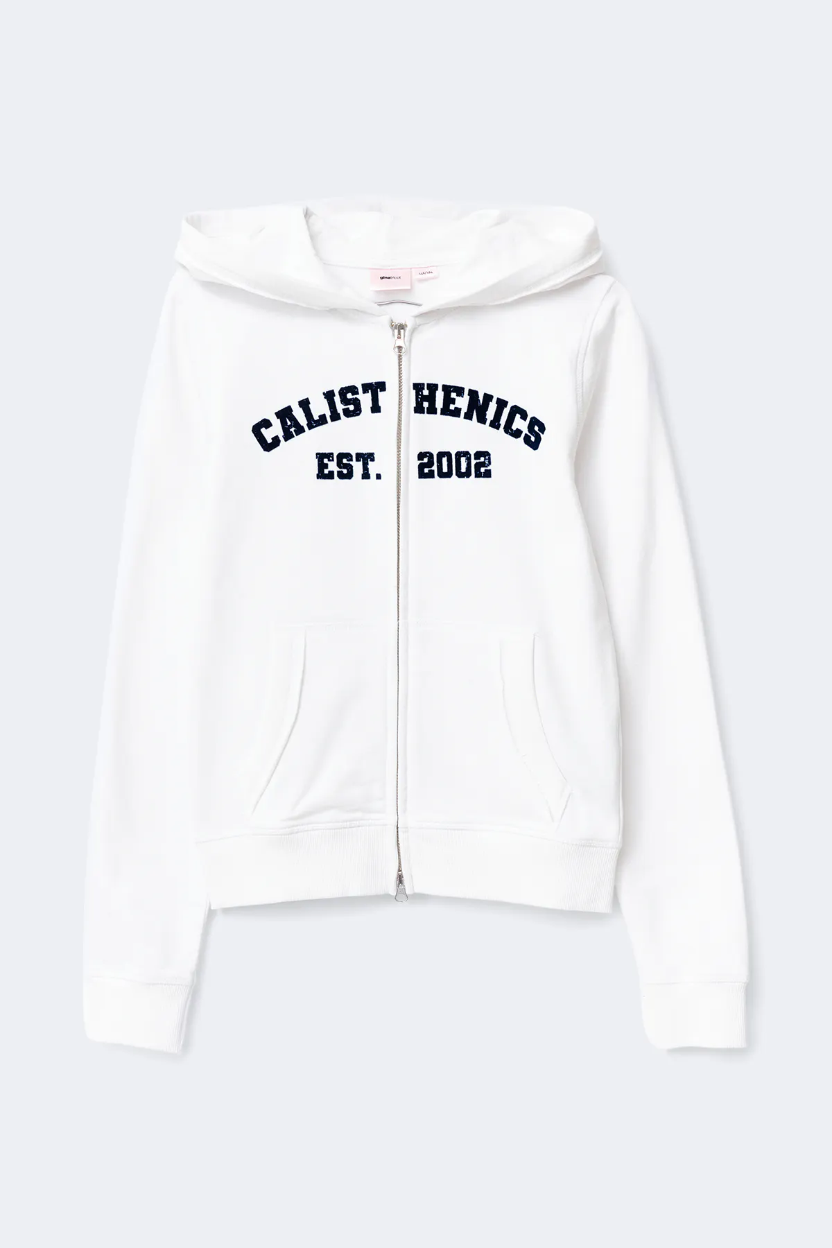 Y y2k 2 way zip hoodie - White - Gina Tricot