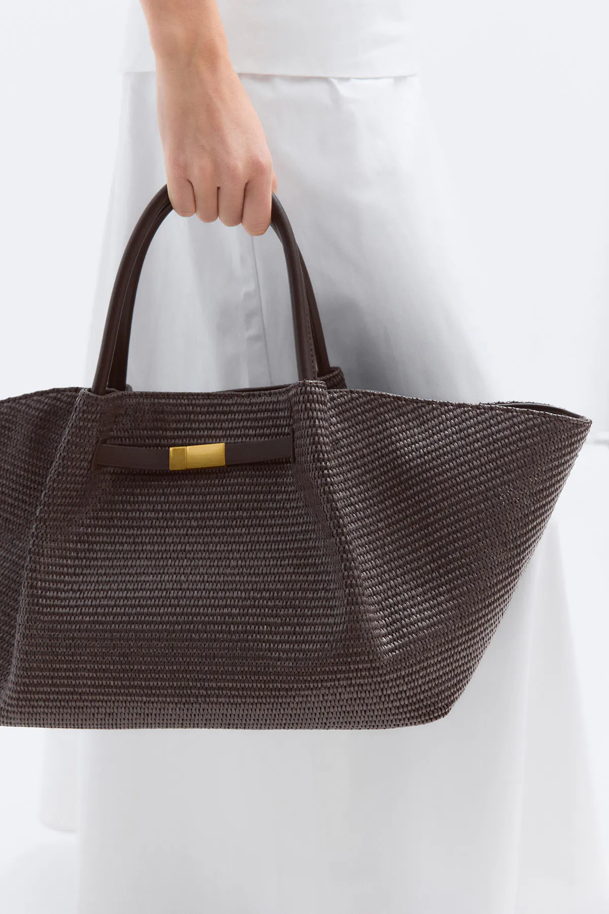 Gina Tricot - Structure strap tote bag - Olkalaukut - Ruskea - ONESIZE - Naiset