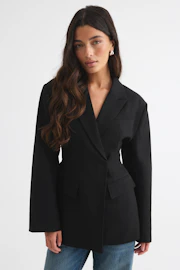 Shaped belted blazer