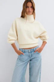Knitted turtleneck sweater