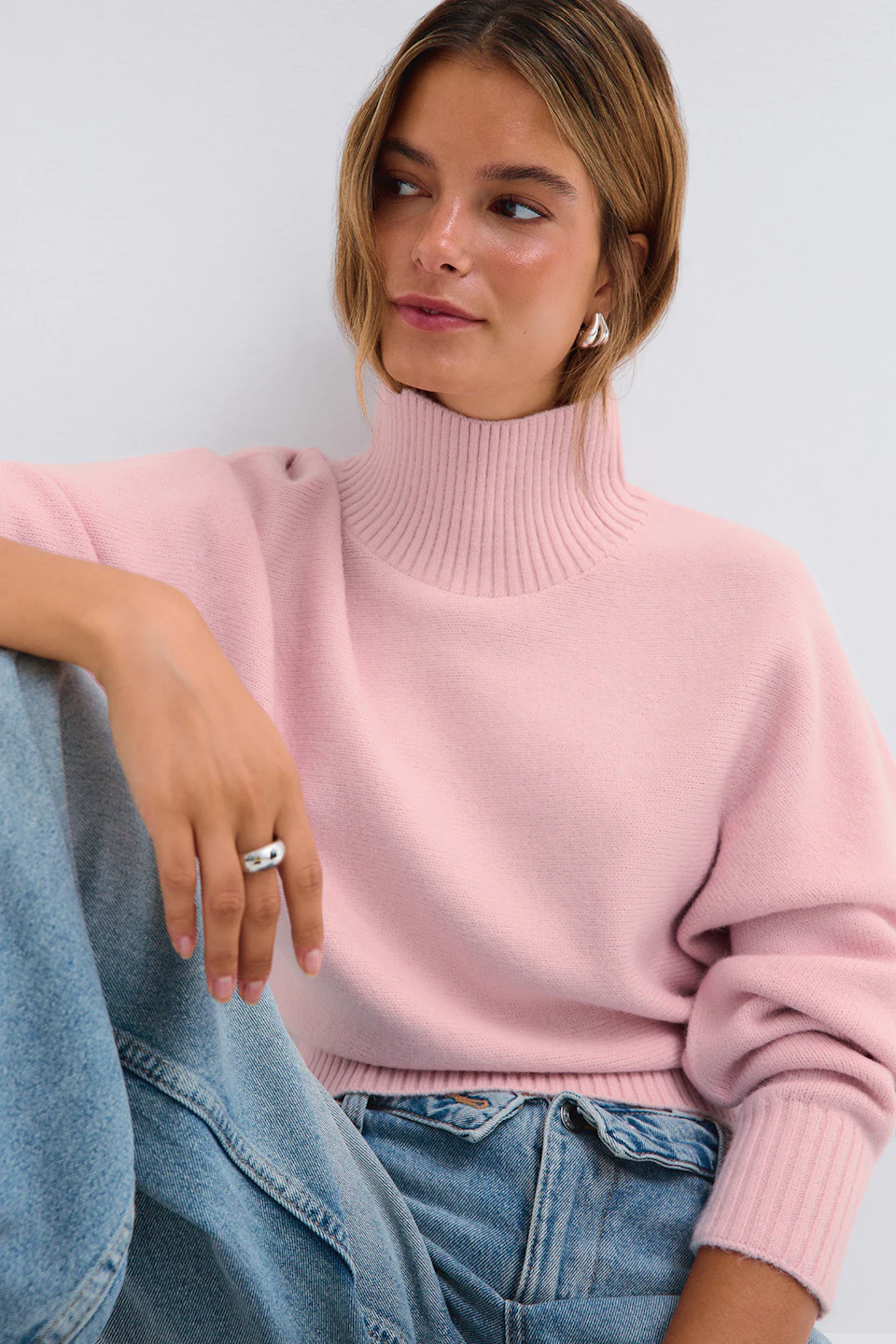 Knitted turtleneck sweater