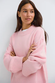 Crew neck knitted sweater