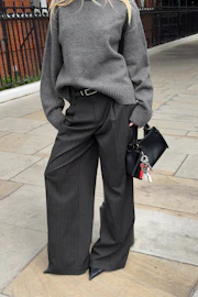 Edgy full length pleated pants