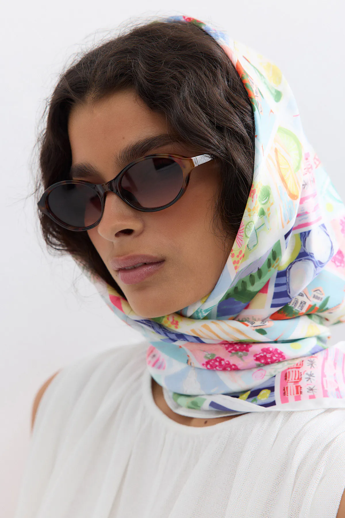 Gina Tricot - Satin scarf - Skjerf og tørklær - Hvit - ONESIZE - Dame