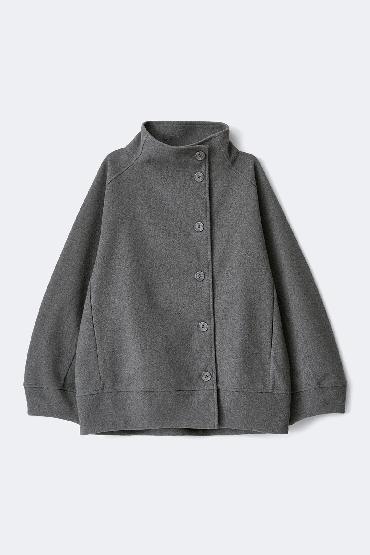 Funnel neck jacket - Grey - Women - Gina Tricot