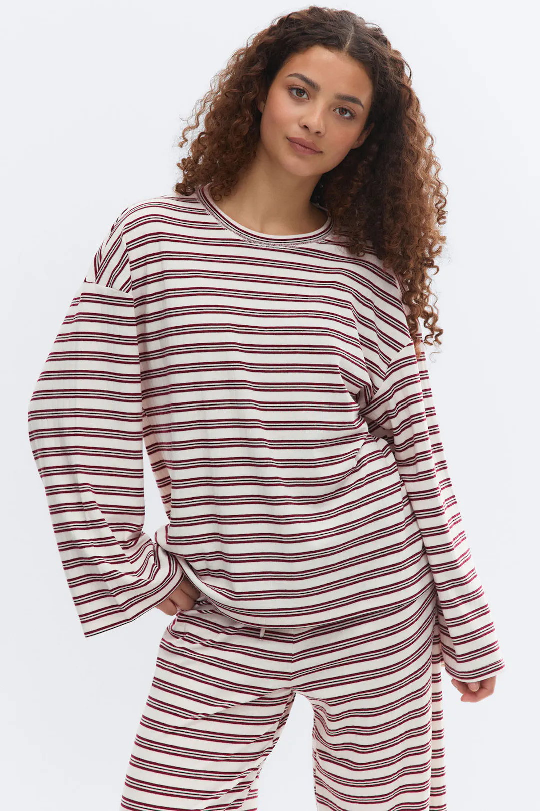 Gina Tricot - Soft loungewear longsleeve top - tops met lange mouwen - Paars - S - Dames