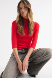 Knitted polo top