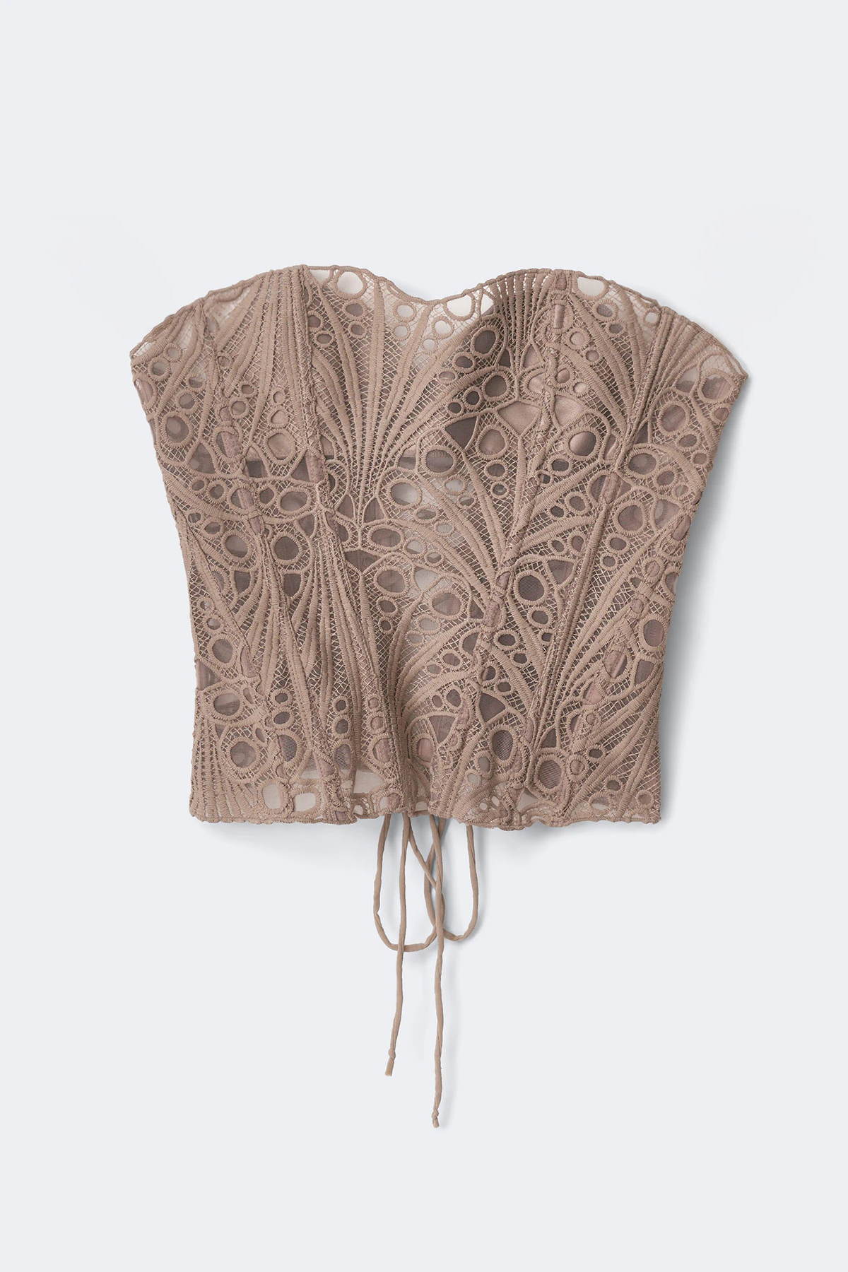 Gina Tricot Embroidered corset top toppar & linnen dam – bild 4