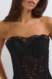 Embroidered corset top