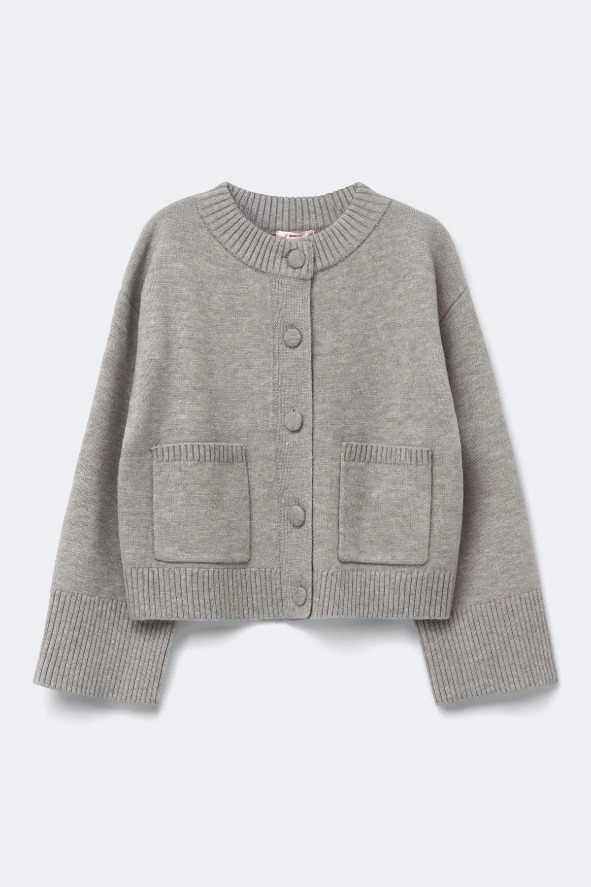 14+ knitted cardigan - Grey - Gina Tricot