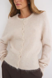 Mohair knitted cardigan