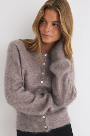 Mohair knitted cardigan