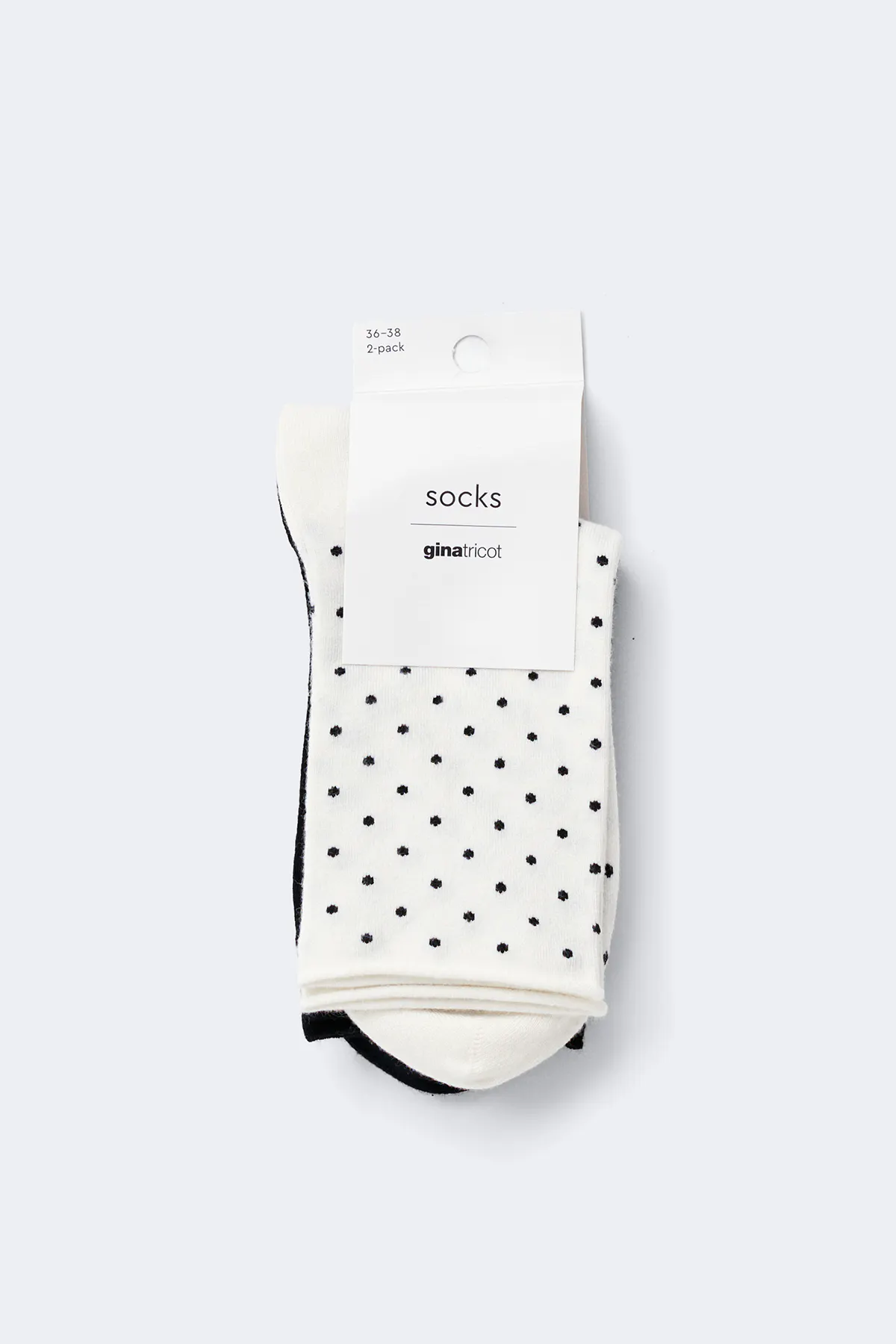 Gina Tricot - 2-pack dotted socks - Strømper - Svart - 39/41 - Dame