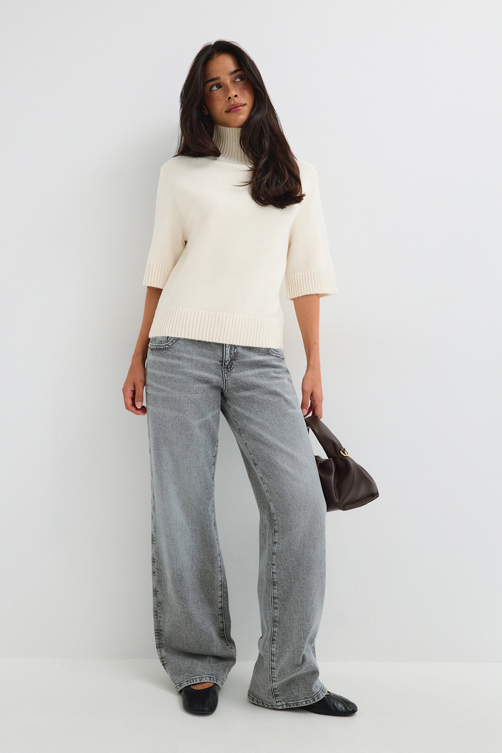Knitted polo top