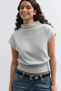 Soft Funnel Neck Top
