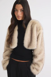 Faux fur bolero