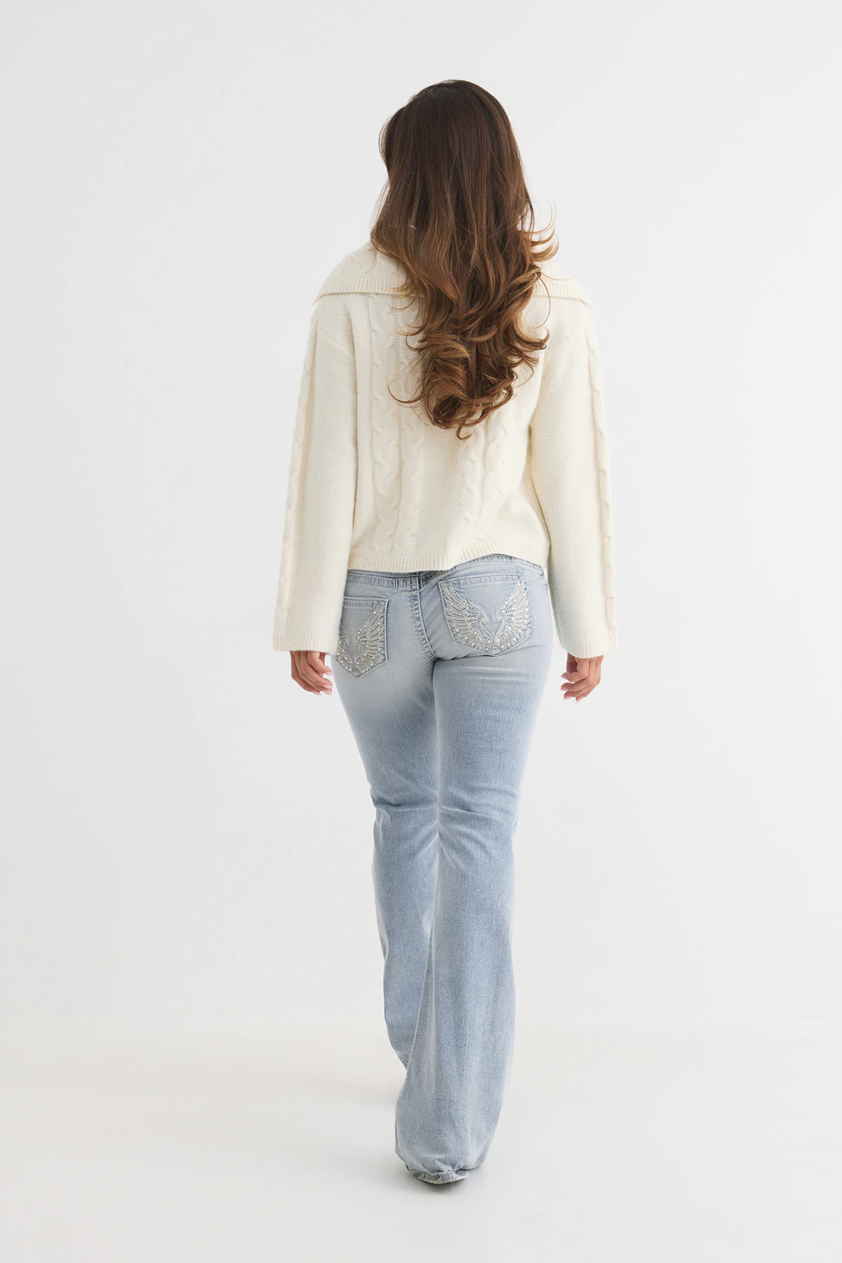 Gina Tricot 14+ sparkle low flare jeans dam – bild 3