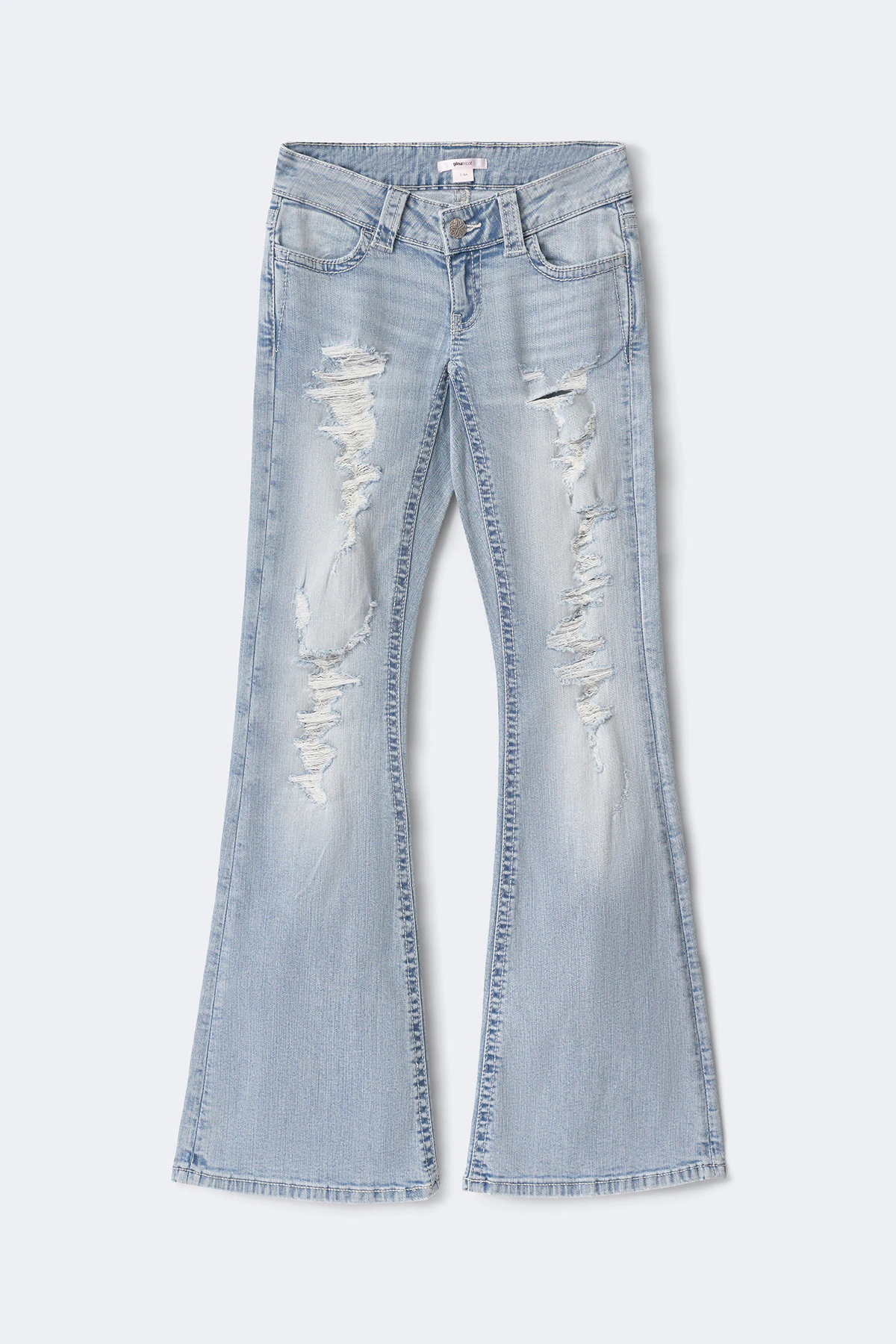 Gina Tricot 14+ sparkle low flare jeans dam – bild 4