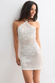 Knitted crochet dress