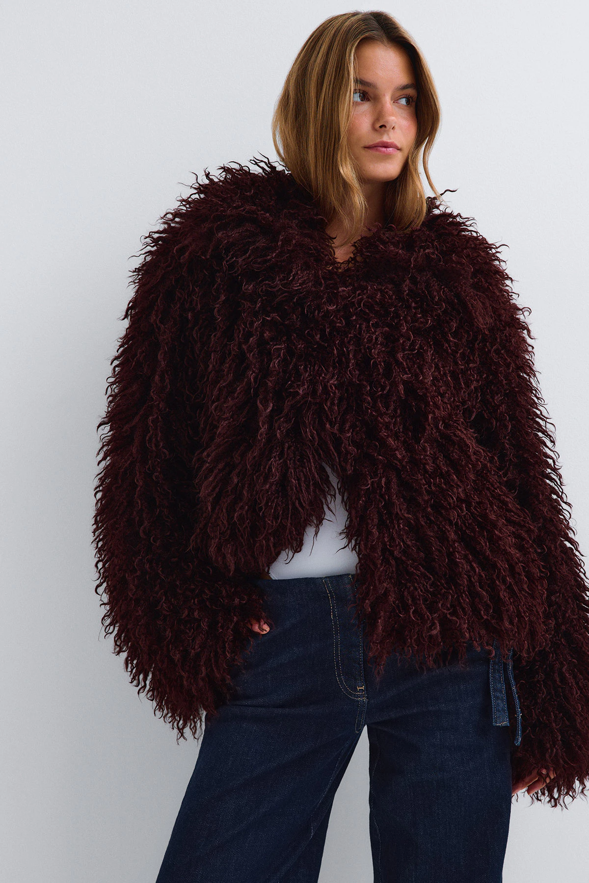 Gina Tricot Faux fur short jacket jackor dam