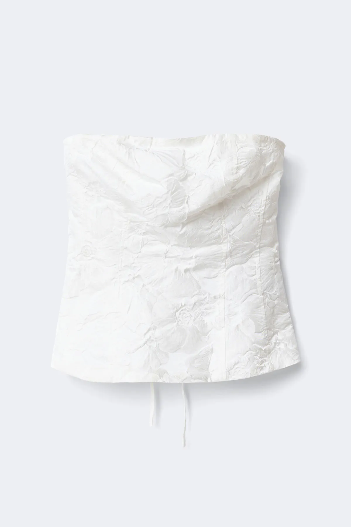 Brocarde corset top - White - Women - Gina Tricot