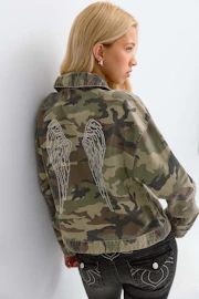 Y camo denim jacket