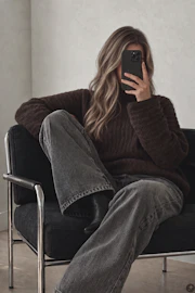 Knitted turtleneck sweater