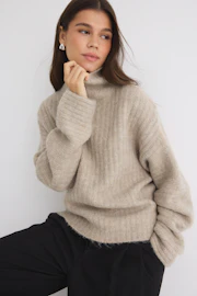 Knitted turtleneck sweater