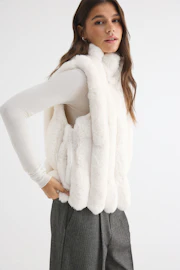 Faux fur vest