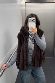 Faux fur vest