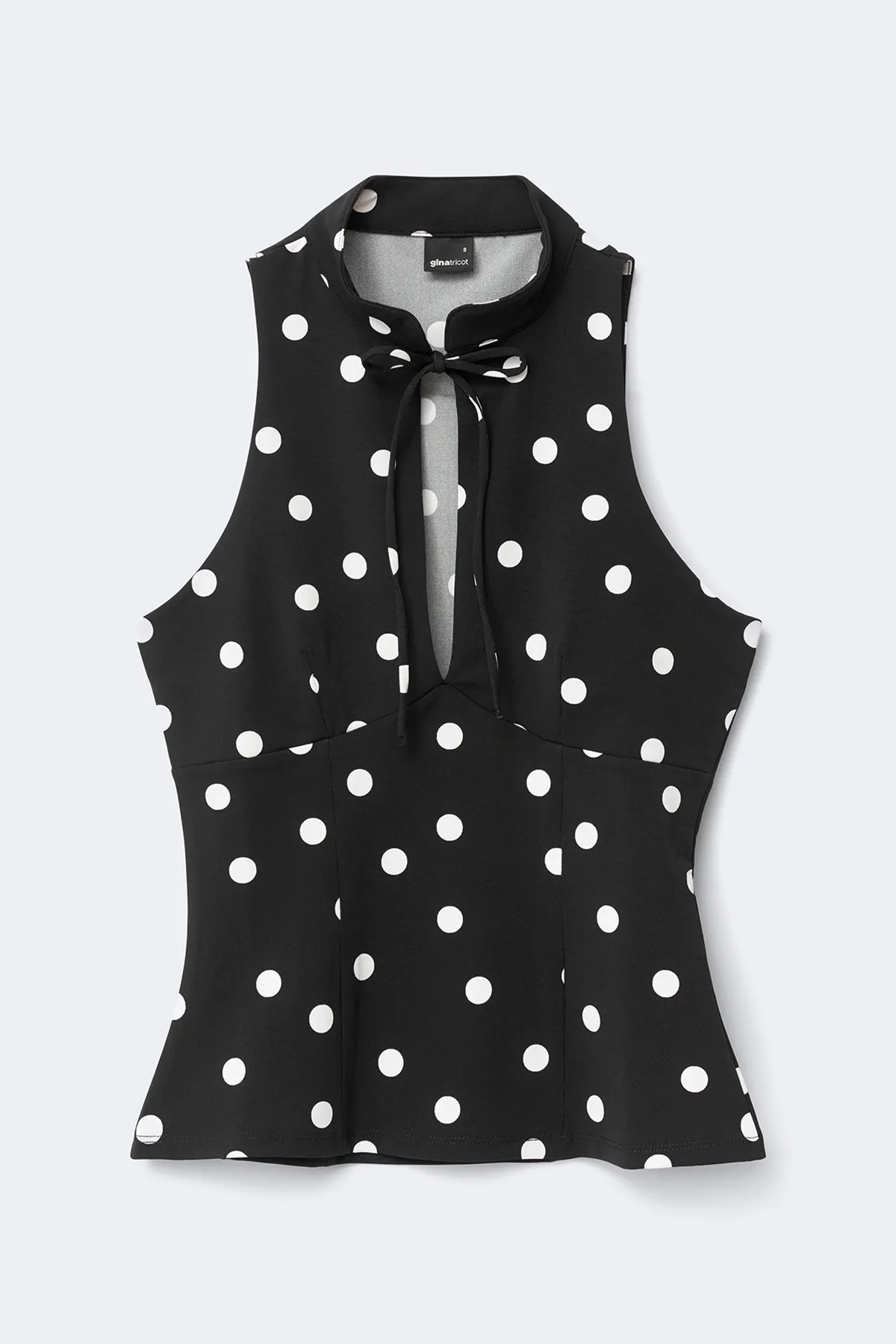 Keyhole tie top - Black - Women - Gina Tricot