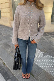 Knitted button cardigan