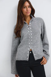 Knitted button cardigan