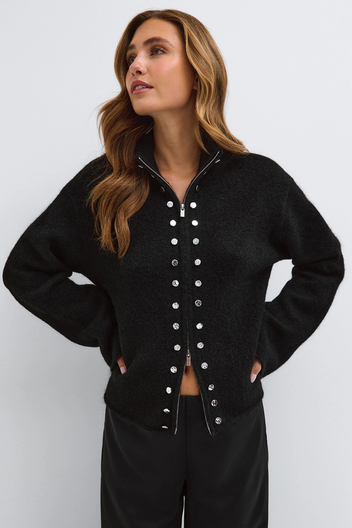 Gina Tricot Knitted button cardigan dam