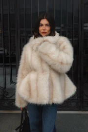 Faux fur shaped jacket