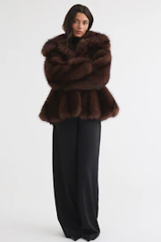 Faux fur shaped jacket