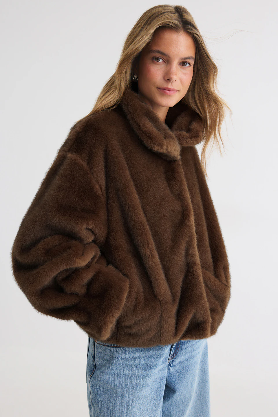 Faux fur jacket
