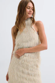 Open back halterneck top