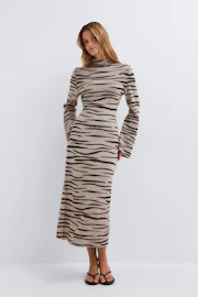 Knitted jacquard dress