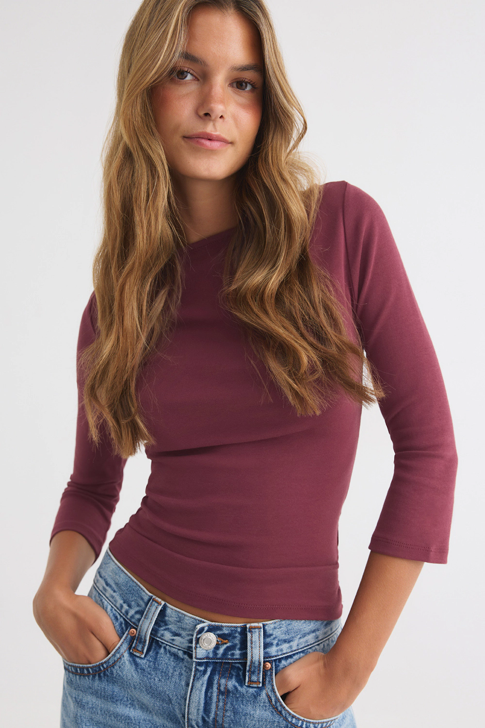 Diva pink boatneck top