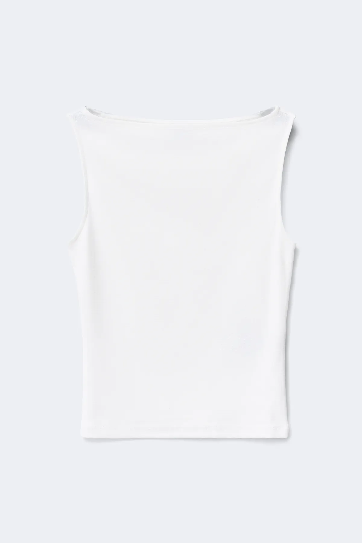 Boatneck tanktop - White - Women - Gina Tricot