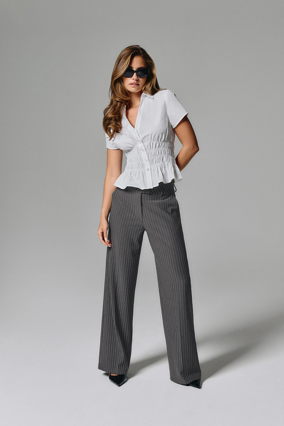 Gina Tricot High waist suit trousers byxor dam